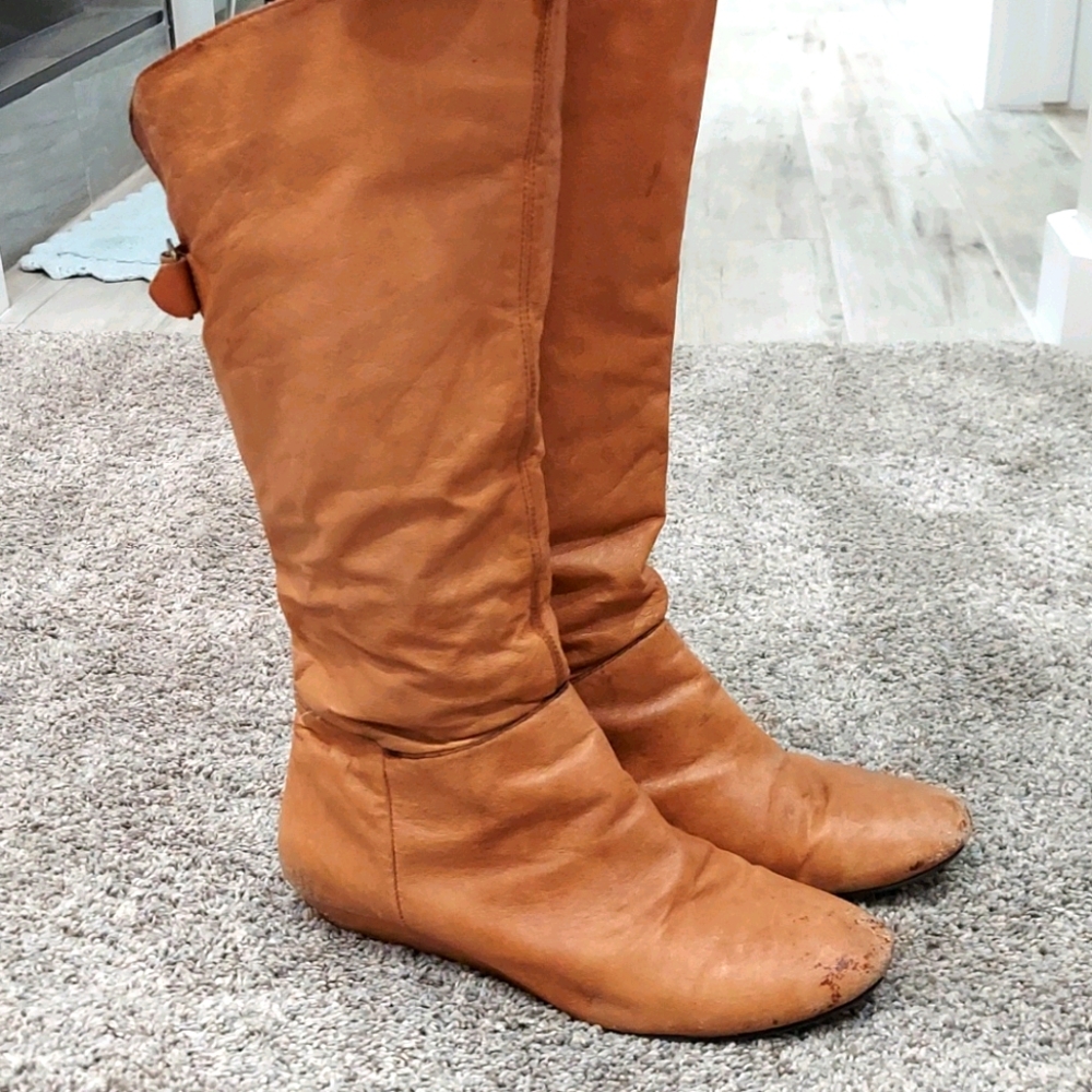 Leather boots